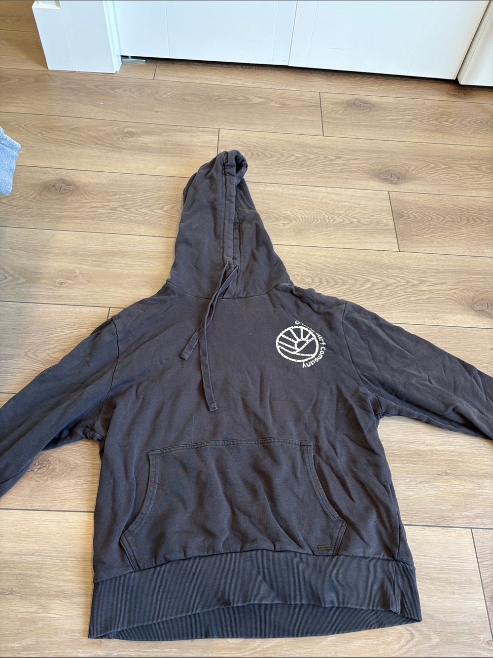 O'Neill Black Pullover Hoodie with White Logo